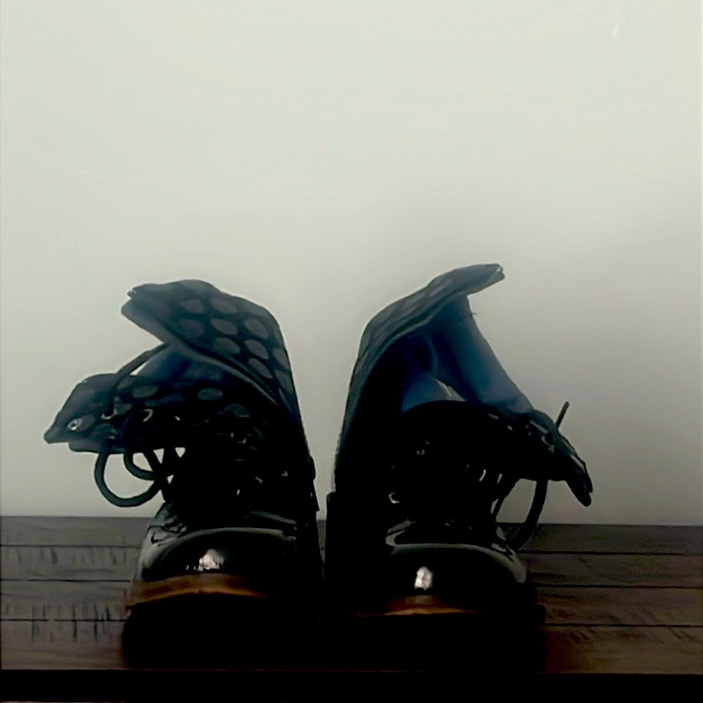 Unity in Diversity black polkadot shoes